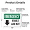 Signmission First Aid Kit, 10 in W x Rectangle, Plastic OS-2PACK-EM-P-710-L-10326 - alternate 5